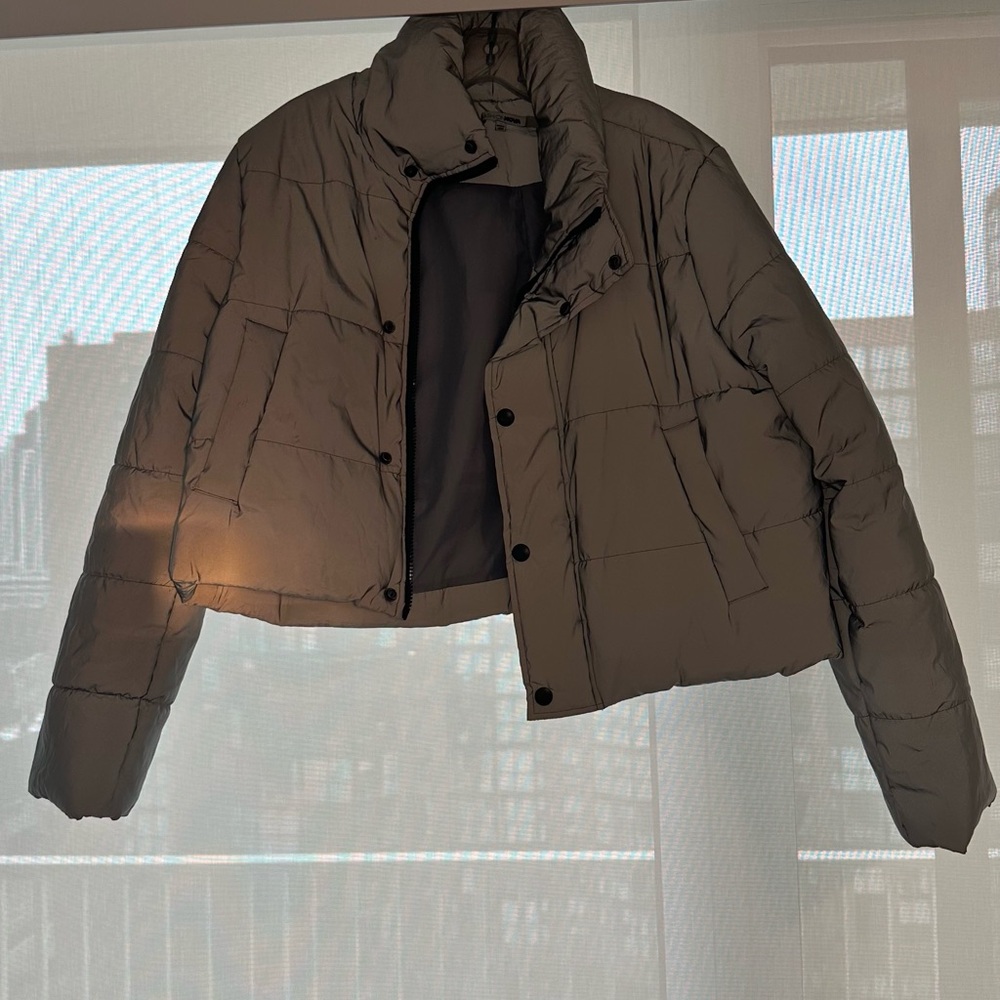 Fashion Nova Reflective Puffer Jacket